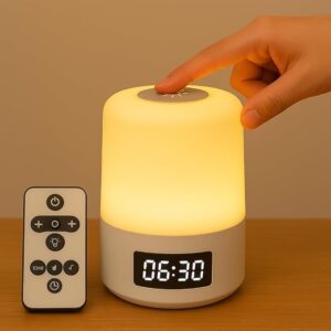 Luminária de Mesa LED Recarregável Touch Sem Fio 360° – Abajur de Cabeceira com 3 Modos de Iluminação Ajustável para Quarto, Escritório, Estudos, Leitura e Decoração