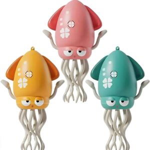 Brinquedo Lula Musical Infantil Luminoso, Squid Dancing com LED, 1 Polvo Colorido em Verde, Rosa ou Amarelo, Dança e Brilha com Música e Varinha Rastejante e Giratório