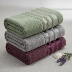 Kit C/2 Toalhas De Banho Marselha 100% Algodão Alta Absorção 70cm x 140cm (Azul Petroleo - Inox)