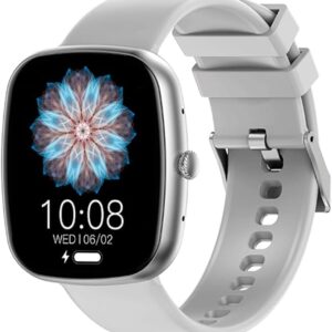 Smartwatch HZ-139 1.83" com Chamadas Bluetooth, Notificações, Esportes, Tela Full Touch, à Prova d’Água, Android e iOS(Prata)