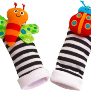 Brinquedos de meias de chocalho para bebês de 3 a 6 a 12 meses menina menino brinquedo de aprendizagem