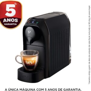 3 Corações TRES Cafeteira Espresso e Multibebida Passione Preta - 127V