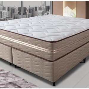 Cama Box King Colchão Ortofirm + Box 193x203x67